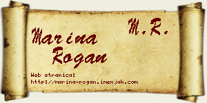 Marina Rogan vizit kartica